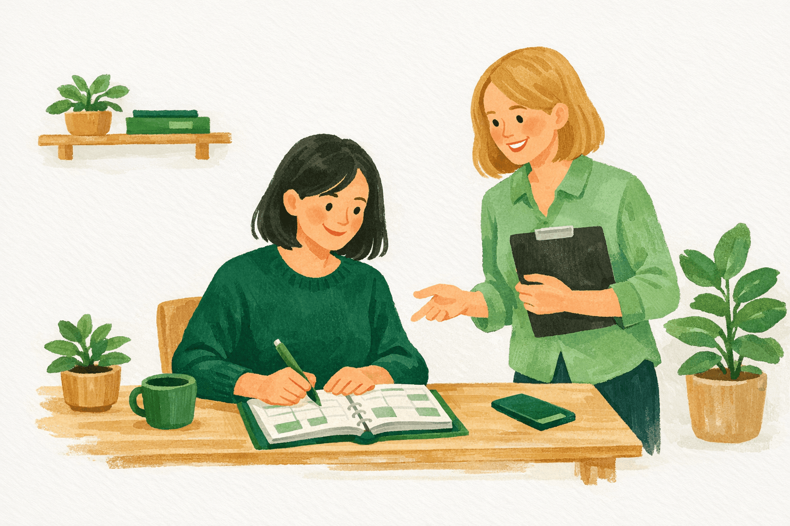 Planejamento semanal com assistente pessoal